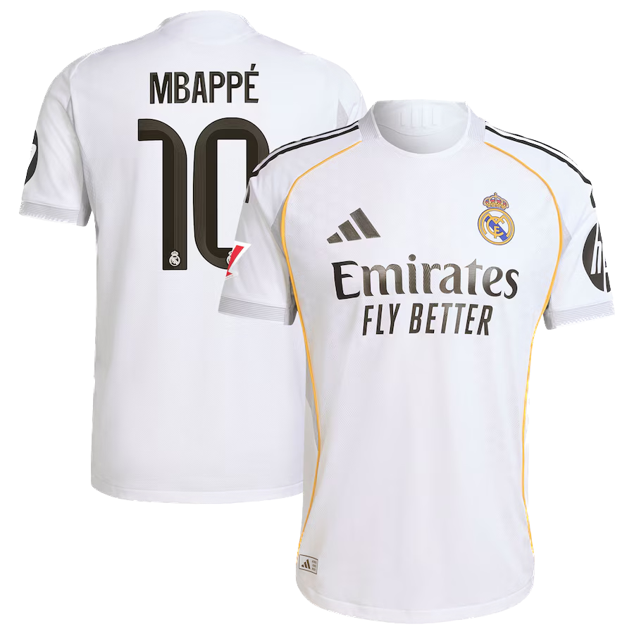 Real Madrid 2025/26 Mbappé 10 Home Player Jersey - Soccer Jersey Central