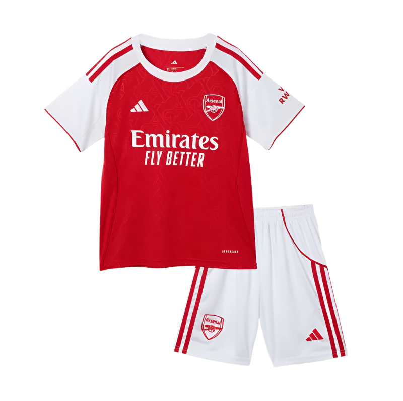 Arsenal 2025/26 Home Kids Kit - Soccer Jersey Central