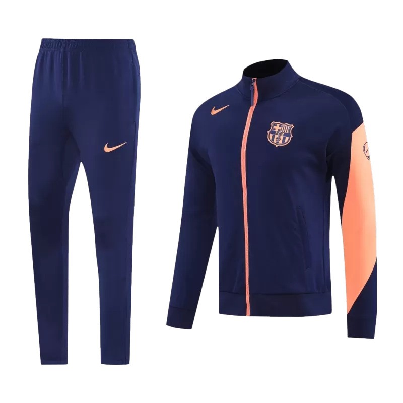 Barcelona 2025/26 Jacket Tracksuit - Navy & Orange - Soccer Jersey Central