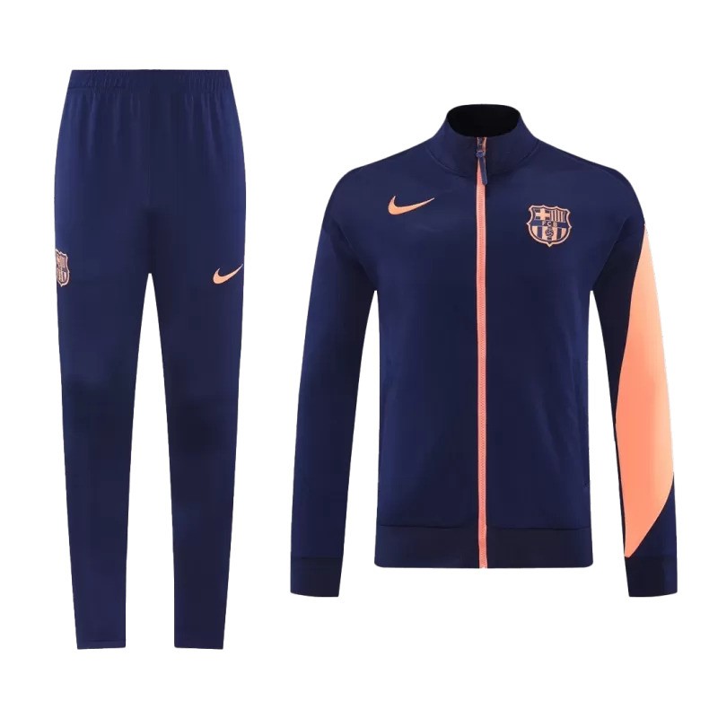 Barcelona 2025/26 Jacket Tracksuit - Navy & Orange - Soccer Jersey Central