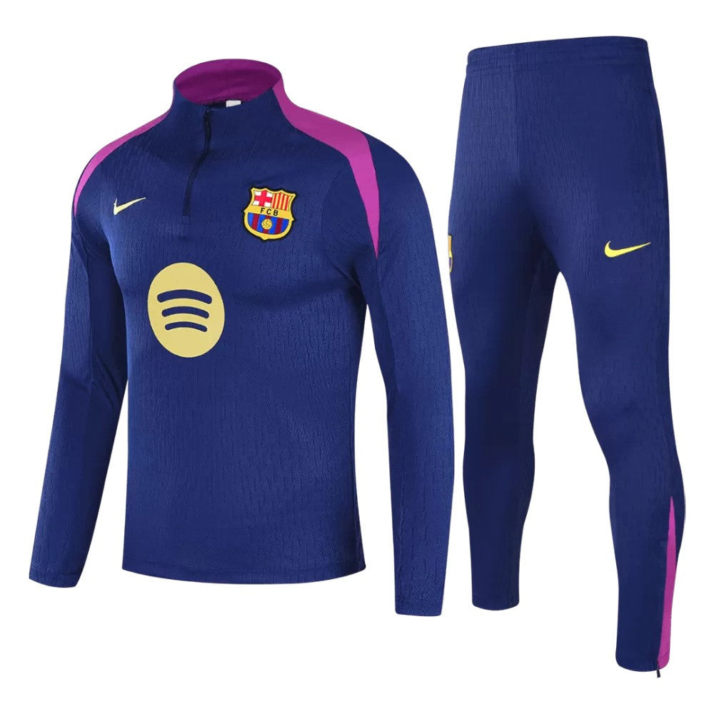 Barcelona 2025/26 1/4 Zip Tracksuit - Navy - Soccer Jersey Central