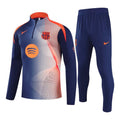 Barcelona 2025/26 1/4 Zip Tracksuit - Black & Orange - Soccer Jersey Central