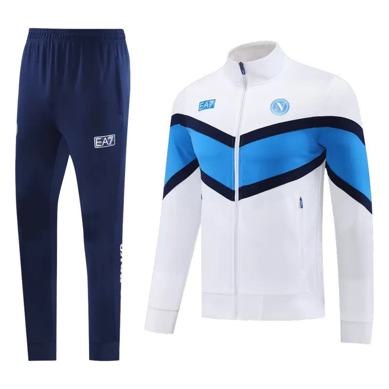 SSC Napoli 2025/26 Jacket Tracksuit - White - Soccer Jersey Central