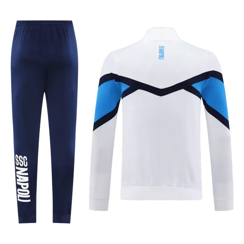 SSC Napoli 2025/26 Jacket Tracksuit - White - Soccer Jersey Central