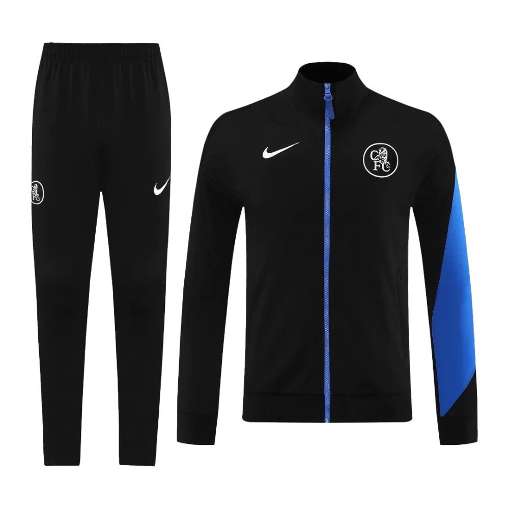 Chelsea 2025/26 Jacket Tracksuit - Black - Soccer Jersey Central