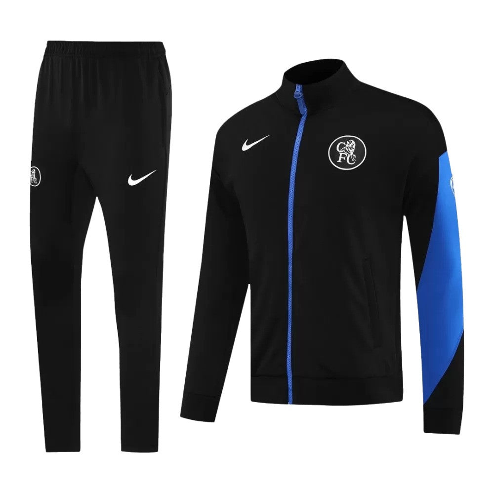 Chelsea 2025/26 Jacket Tracksuit - Black - Soccer Jersey Central