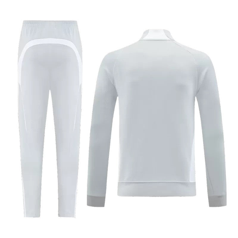 Real Madrid 2025/26 Jacket Tracksuit - Grey - Soccer Jersey Central