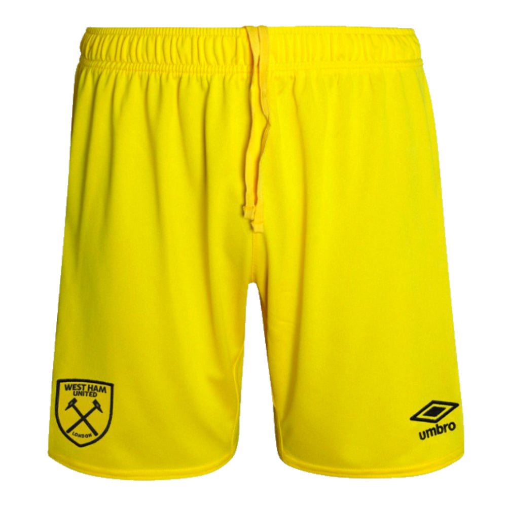 2024-2025 West Ham Away Goalkeeper Shorts (Yellow) - Soccer Jersey Central