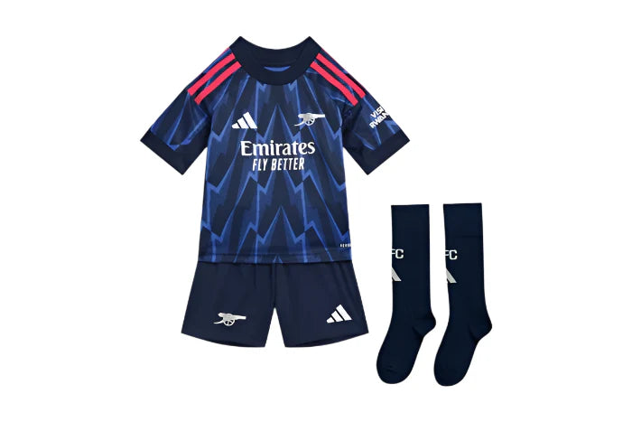 Arsenal 2025/26 Away Kids Kit - Soccer Jersey Central